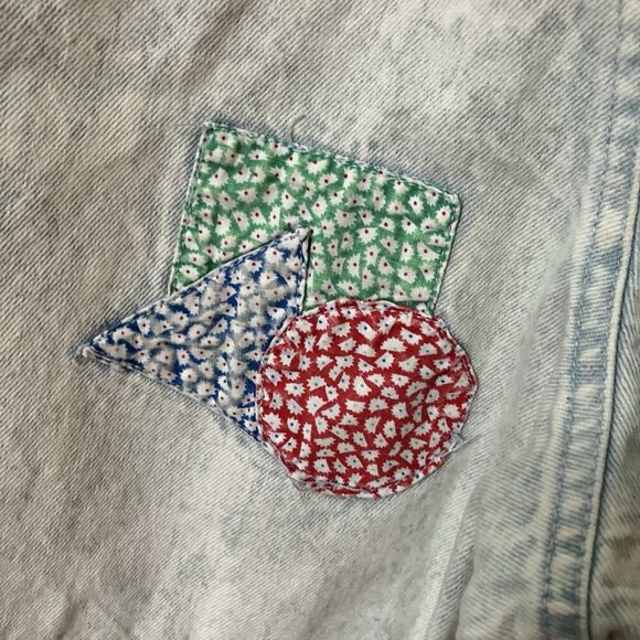 Vintage Rue Royal Shorts Womens 26 Acid Wash Patchwork Paperbag 90s High Rise - Picture 5 of 12